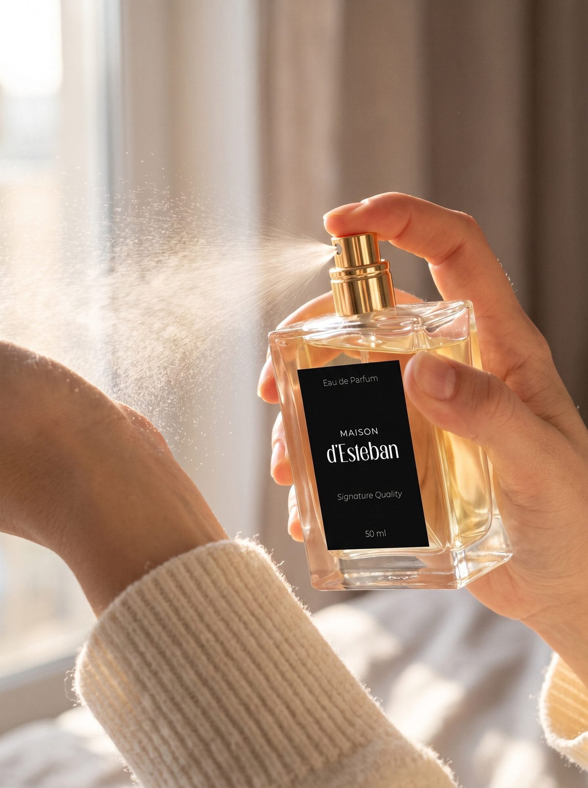Maison d'Esteban No. 99 — parfumul pulverizat pe încheietură
